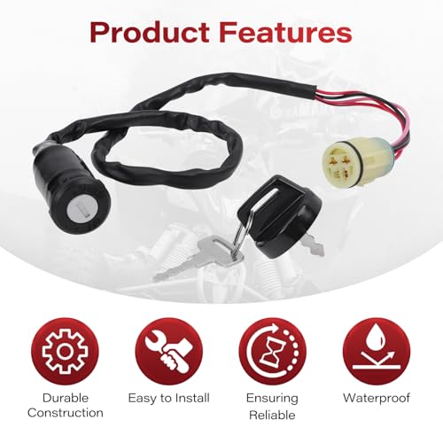 Ignition Key Switch for Honda ATV Rancher 350 400 420 Foreman