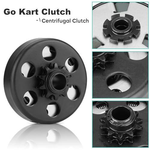 Centrifugal Clutch 3/4 Bore 10T Compatible with #40/41/420 Chain,Go Kart Clutch Fit for Minibike MB165 & MB200 and Honda Cloned Engines GC160 / GC190/ GX120/ GX140/ GX160/ GX200. Up to 2-6.5HP - size: 3/4" Bore 10T