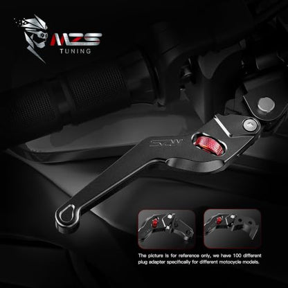 MZS Brake Clutch Levers for Trident Tiger T100 Street Triple S R Scrambler - color: Black, size: Trident 660/Thruxton/Tiger 800/Bonneville T100