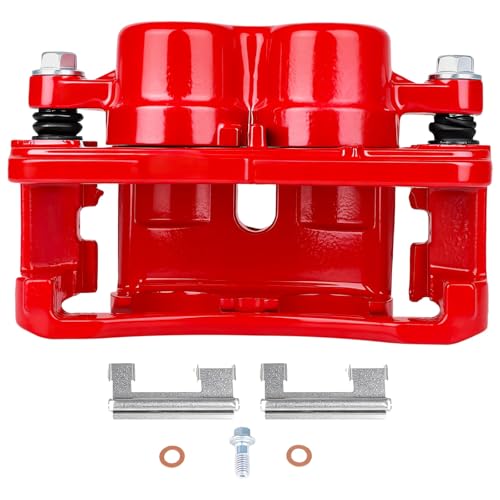 SCITOO Front Left/Rear Right Disc Brake Caliper With Bracket 18-B4729 Red - size: Front Driver[18-B4729]Red