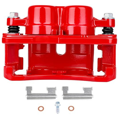 SCITOO Front Left/Rear Right Disc Brake Caliper With Bracket 18-B4729 Red - size: Front Driver[18-B4729]Red