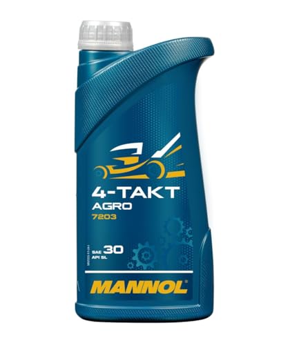 MANNOL 7203 SAE 30 Full Synthetic Lawn Mower Oil, Generator Lubricant, 1L - size: 1L