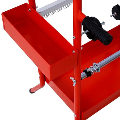 18” Multi-Roll Masking Paper Dispenser with Storage Tray - color: Red