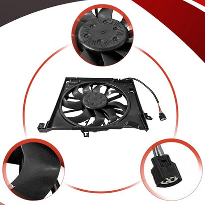 PartsFlow Engine Radiator Cooling Fan For Jaguar Xf (2010-2015), Xj (2010-2019), Xjr (2014-2018), Xjr575 (2018), Xkr (2010-2015) - color: For Jaguar