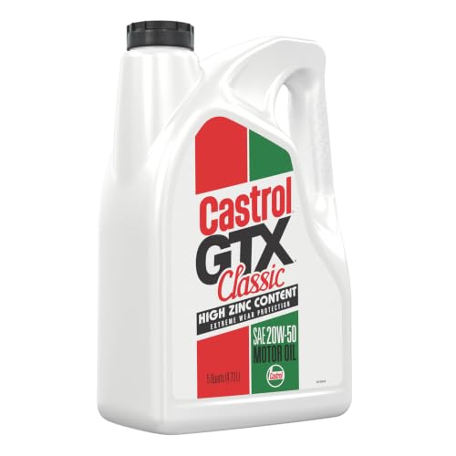 Castrol GTX Classic 20W-50 Conventional Motor Oil, 5 Quarts - size: 5 Quarts