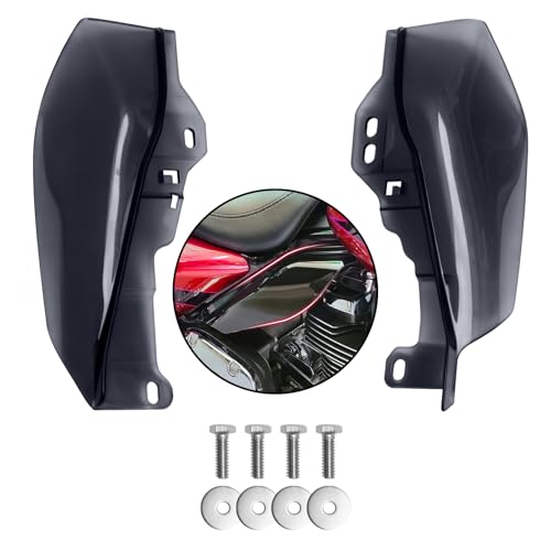 Heat Shields for Harley Davidson Touring Street Glide Road Glide Electra Glide Road King Ultra Limited Tri Glide CVO 2017-2024 2025, Gloss Black - color: Black