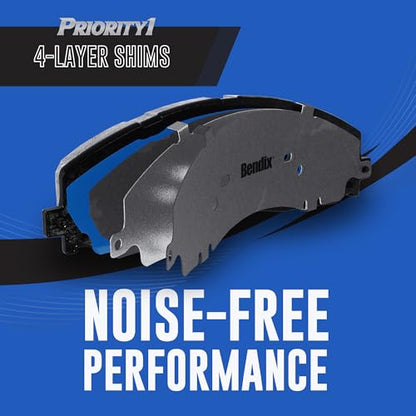 Bendix Priority1 CFC536 Ceramic Rear Brake Pads for Select Models Acura CL, Legend, RDX, RL, TL, Honda Accord, Civic, CR-V, Element, Odyssey, Isuzu Oasis - size: CFC536
