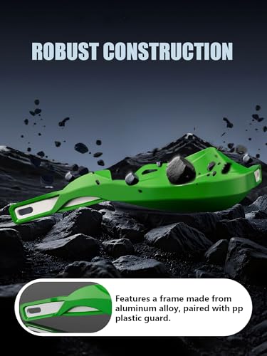 JFG RACING Dirt Bike Handguards Universal for 7/8" and 1 1/8" Handle Bar - color: green