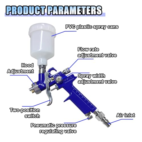 BDZMC Mini HVLP Touch Up Spray Gun with 0.8 mm Nozzle (0.8) - size: 0.8