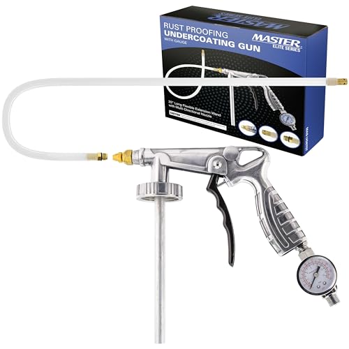 Master Elite Undercoating Spray Gun with Regulator, Flexible Extension Wand