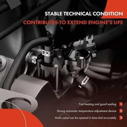 A-Premium Engine Coolant Thermostat Housing Assembly