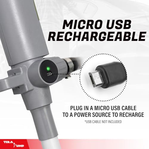 TERA PUMP Fuel Transfer Pump w/Quick Flow Control Nozzle - style: 10 ft Pump (Rechargeable)