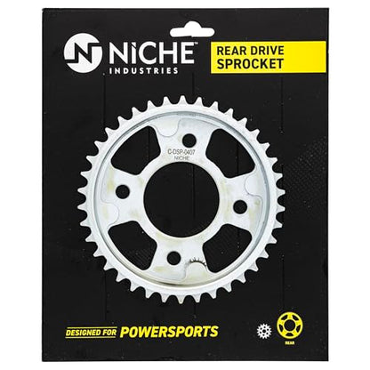 NICHE Drive Sprocket Chain Combo for Honda Grom 125 Front 15 Rear 38 Tooth 420 X-Ring 108 Links - size: X-Ring Chain