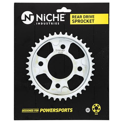 NICHE Drive Sprocket Chain Combo for Honda Grom 125 Front 15 Rear 38 Tooth 420 O-Ring 108 Links - size: O-Ring Chain