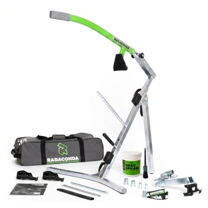 Rabaconda Motorcycle Tire Changer, Street Bike Starter Kit 12-21 in Wheels