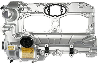 Upgrade Aluminum N20 Engine Valve Cover Kit with Gasket, Bolts & Oil Filler Cap Compatible with 2012-2018 BMW 228i 320i 328i 328i GT xDrive 428i 528i X1 X3 X4 X5 Z4 L4 2.0L Part# 11127588412 264-517 - color: Aluminum Painted Silver