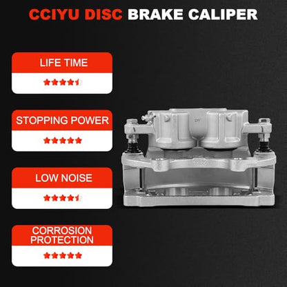 cciyu Front Right Disc Brake Caliper w/Bracket 18B5016 - size: Front Right[18B5016]