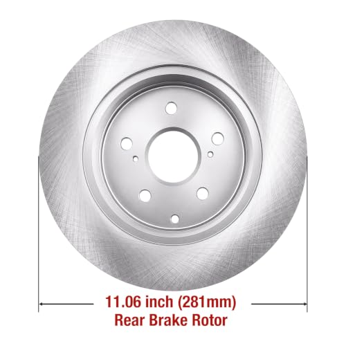 HUSCH Brake Kit Ceramic Brake Pads and Brake Rotors Fit for Toyota RAV4 - size: 31443+D1212