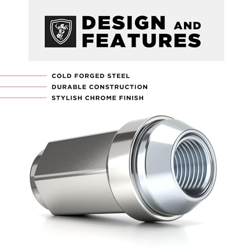 White Knight 3004ST-4 1/2"-20 Stainless Steel Capped Duplex Acorn Lug Nut, 4 Pack - size: 1/2"-20