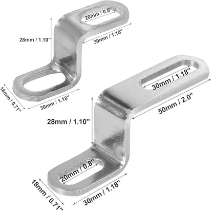 2 Pack Motorcycle Exhaust Muffler Pipe Bracket Hanger Mount Connector Z Support Stand Joint for Motorbike Silencer Exhaust Pipes Mounting Clamp Fasten Clip Round Band (Long + Short)