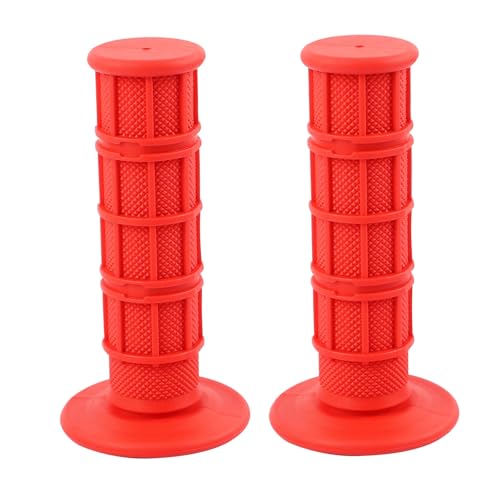 FLYPIG Universal 22mm 7/8" Motorcycle Handlebar Grips Bike Grips Non Slip Rubber Hand Grips for Honda Yamaha Suzuki Kawasaki KLX CRF YZF XR Polaris Arctic Cat Off Road Dirt Bike Handle Grips - color: red