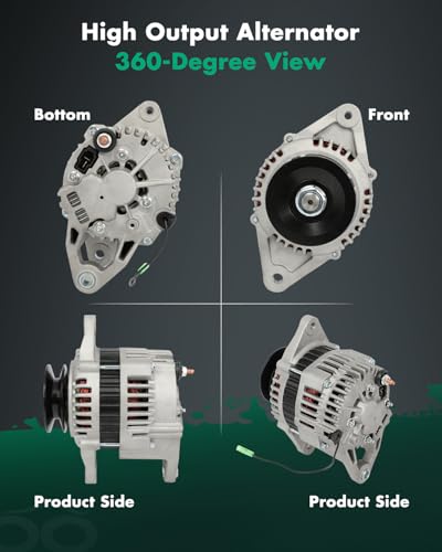 SCITOO 60A New Alternator Fits for Komatsu PC110R-1 2003-2008 All S4D106 - size: Small, style: 12761 Alternator