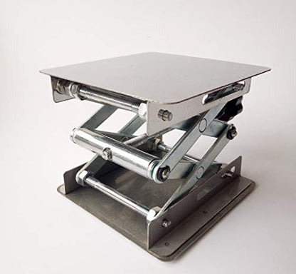 4" x 4" Stainless Steel Lab Jack Lift Stand Table Scissor Stand Platform - size: 4"x4"