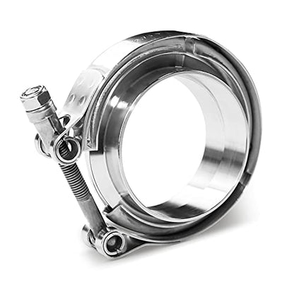 AKIHISA 3 Inch, V Band Clamp with Flange Male Female, 304 Stainless Steel, Compatible for Exhaust System, Turbocharger, Downpipe, Muffler1Pcs, 1Pcs - size: 3.0"(76mm)