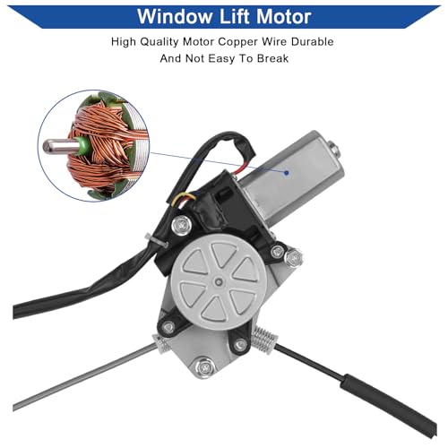 Obaee Window Regulator with Motor Front Right Passenger Side, OE 741-767 - size: Front Right Passenger Side