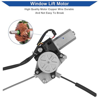 Obaee Window Regulator with Motor Front Right Passenger Side, OE 741-767 - size: Front Right Passenger Side