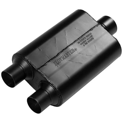 Flowmaster 40 Series Chambered Muffler – 2.50" Center In / 2.50" Offset Out - color: Dual In / Center Out
