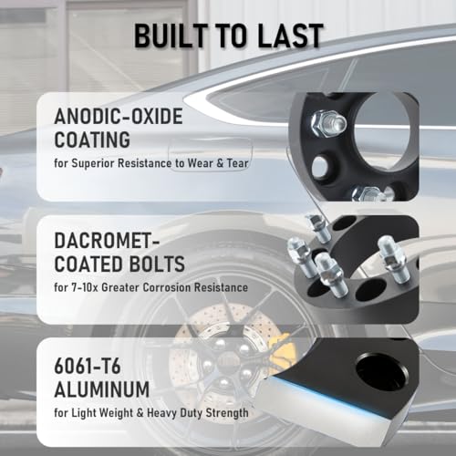 AParts 1inch 6x5.5 (6x139.7mm) Hub Centric Wheel Spacers - 4Pcs Aluminum Tire Spacer for Tacoma, 4Runner Tundra Fortuner, FJ Cruiser - 25.4mm, 106mm Hub Bore, M12x1.5 Studs - size: 1"-6x5.5-106mm-M12x1.5