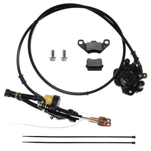 PRO BAT Rear Hydraulic Brake Assembly Caliper Master Cylinder Assembly Kit - color: Black