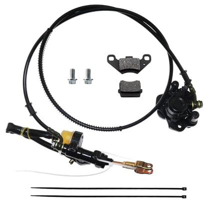 PRO BAT Rear Hydraulic Brake Assembly Caliper Master Cylinder Assembly Kit - color: Black