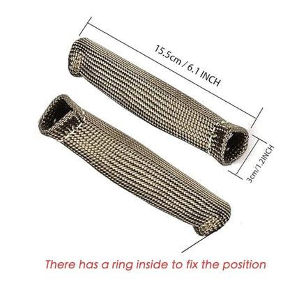 Titanium Spark Plug Wire Heat Shield Spark Plug Wire Heat Shield Sleeve Spark Plug Boot Protector Boots Wrap for SBC BBC 350 454 8PCS Plug Wire Covers - 2500F High Temp - color: Titanium