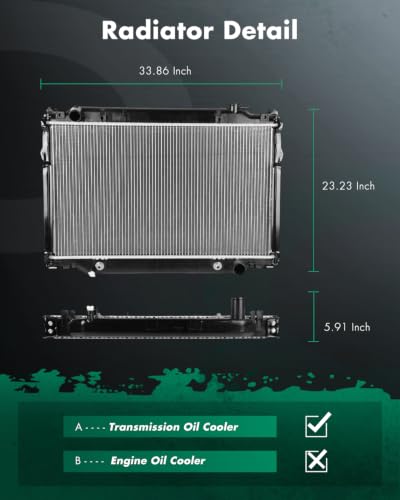 SCITOO 1917 Aluminum Radiator for LX for LX450 1996 4.5L - size: 1917