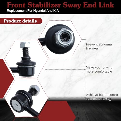 K750204 K750205 Sway Bar Link - Stop Clunking & Reduce Body Roll - color: 1*K750204 1*K750205, size: Sway Bar Link