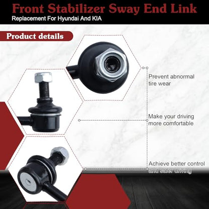 K750204 K750205 Sway Bar Link - Stop Clunking & Reduce Body Roll - color: 1*K750204 1*K750205, size: Sway Bar Link