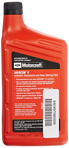 Ford Genuine XT-5-QM MERCON-V Automatic Transmission and Power Steering Fluid - 1 Quart - size: 32 Fl Oz