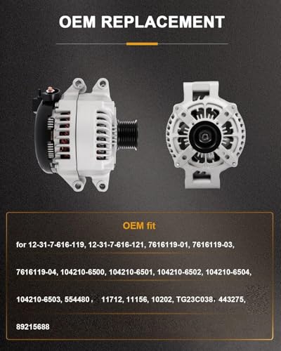 ROADFAR 210AMP Alternator for BMW for X5 3.0L 2013-2018,for 11712