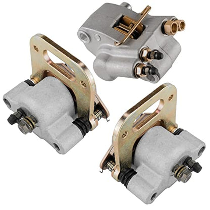 Caltric Front Rear Brake Caliper Compatible with Polaris Sportsman 500 4x4 1998 1999 with Brake pads