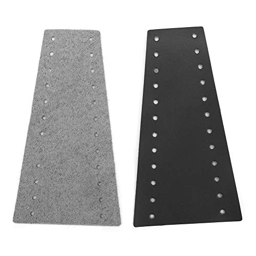 Qiilu Black Leather Motorcycle Brake Clutch Covers, 2pcs Motorcycle Lever Covers 15-18MM/0.59-0.71in Fringe Fit for/