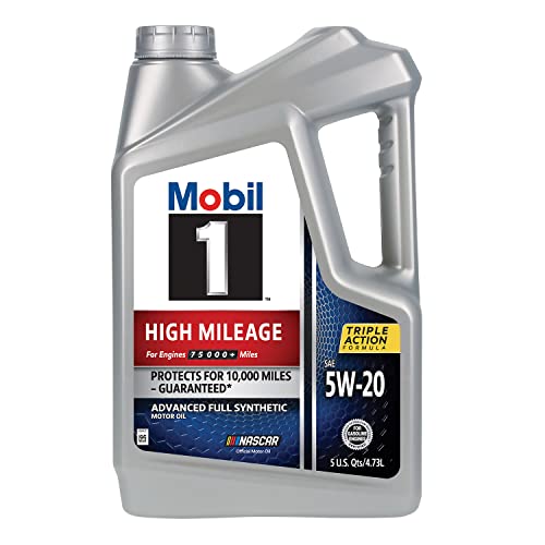 Mobil 1 Motor Oil 5W-20, 5 Quart | Full Synthetic | High Mileage | Pack of 2 - size: 5 Quart (Pack of 2), style: Full Synthetic High Mileage