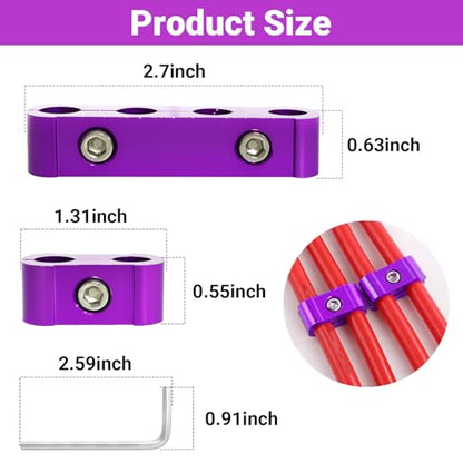 CVILL 12-Piece Spark Plug Wire Separator and Holder Set (Violet) - color: Violet