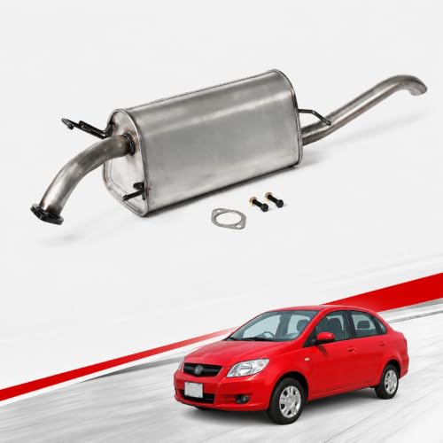 54861 Stainless Steel Rear Exhaust Muffler for 2009-2011 Chevy Aveo 1.6L - size: 2009-2011 Chevy Aveo 1.6L