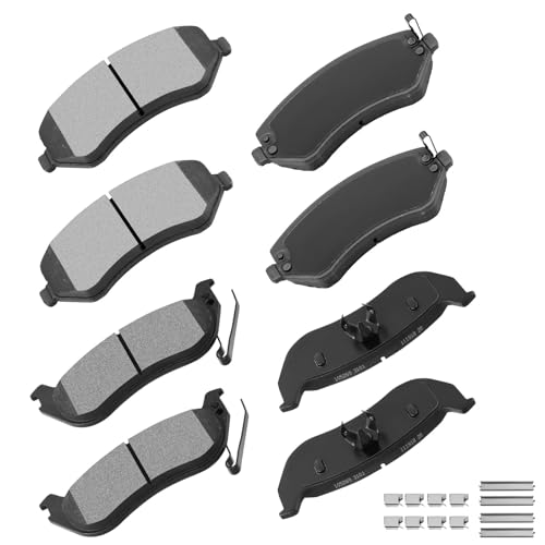 cciyu D856 D981 Front & Rear Disc Brake Pads Kit - size: Front[D856] + Rear[D981]
