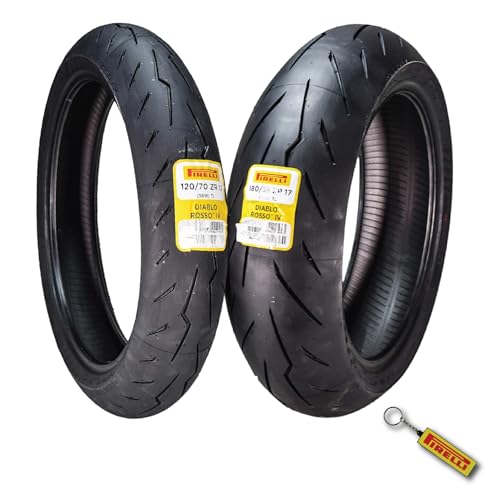 Pirelli Diablo Rosso IV Front & Rear Tire Set 120/70 ZR 17 & 180/55 ZR 17 - size: 120/70 ZR 17; 180/55 ZR 17