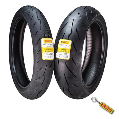 Pirelli Diablo Rosso IV Front & Rear Tire Set 120/70 ZR 17 & 180/55 ZR 17 - size: 120/70 ZR 17; 180/55 ZR 17