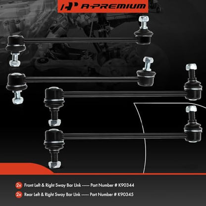 A-Premium Front & Rear Sway Bar Link Stabilizer Bar End Link Kit - style: Front and Rear Side
