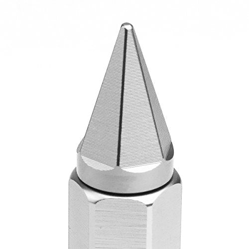 Auto Dynasty M12 x 1.5 Open/Closed End Design 20-Piece Aluminum Alloy Wheel Lug Nuts +1 X Deep Drive Extension (Silver) - color: Silver